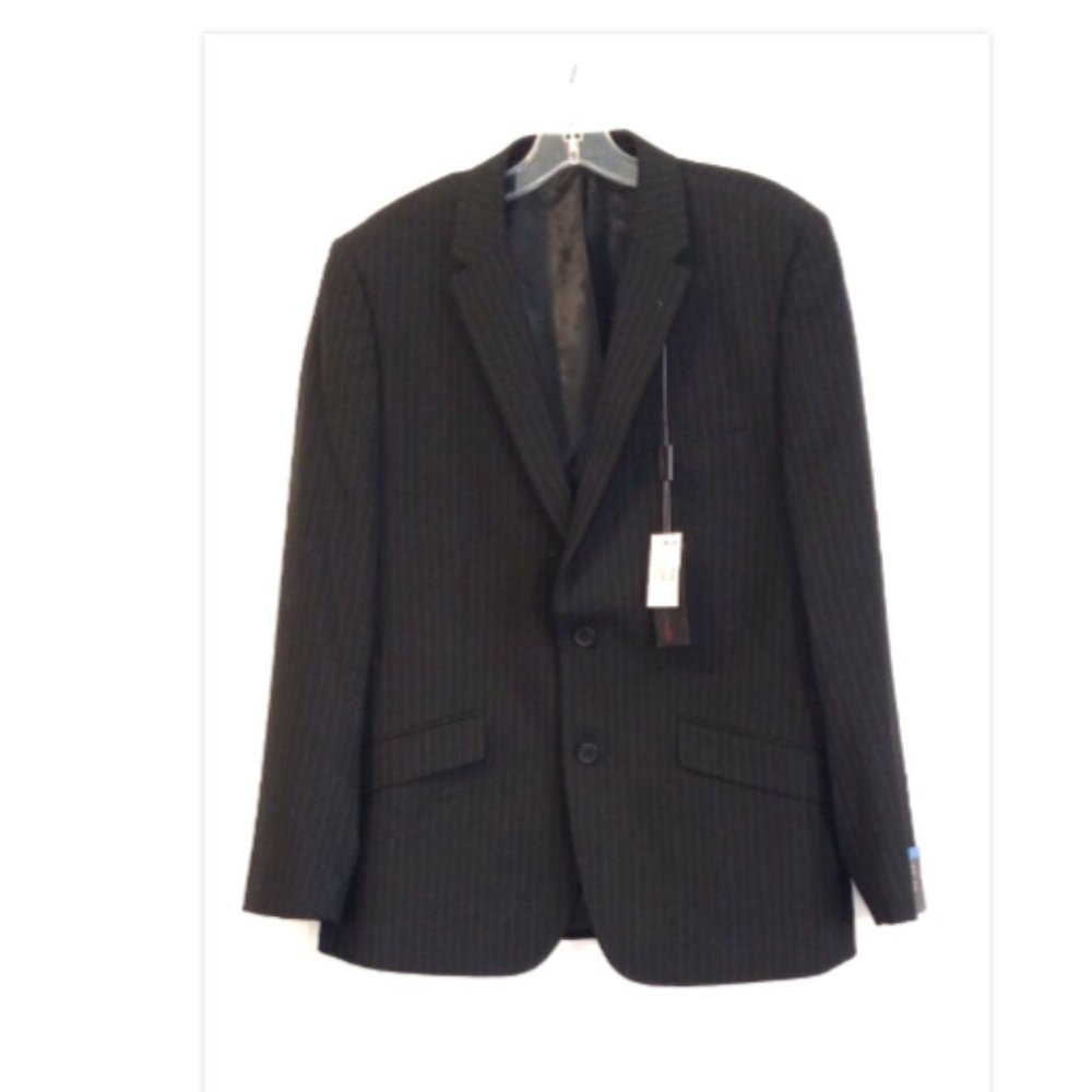NWT Mens Suit Jacket 40S Black Pinstripe Blazer Butler & Webb Formal Career